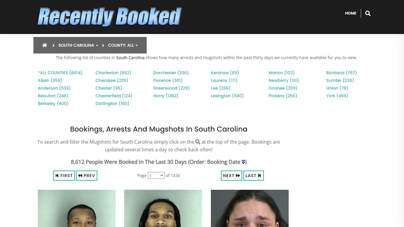 Recent bookings, Arrests, Mugshots in South Carolina - Recently Booked